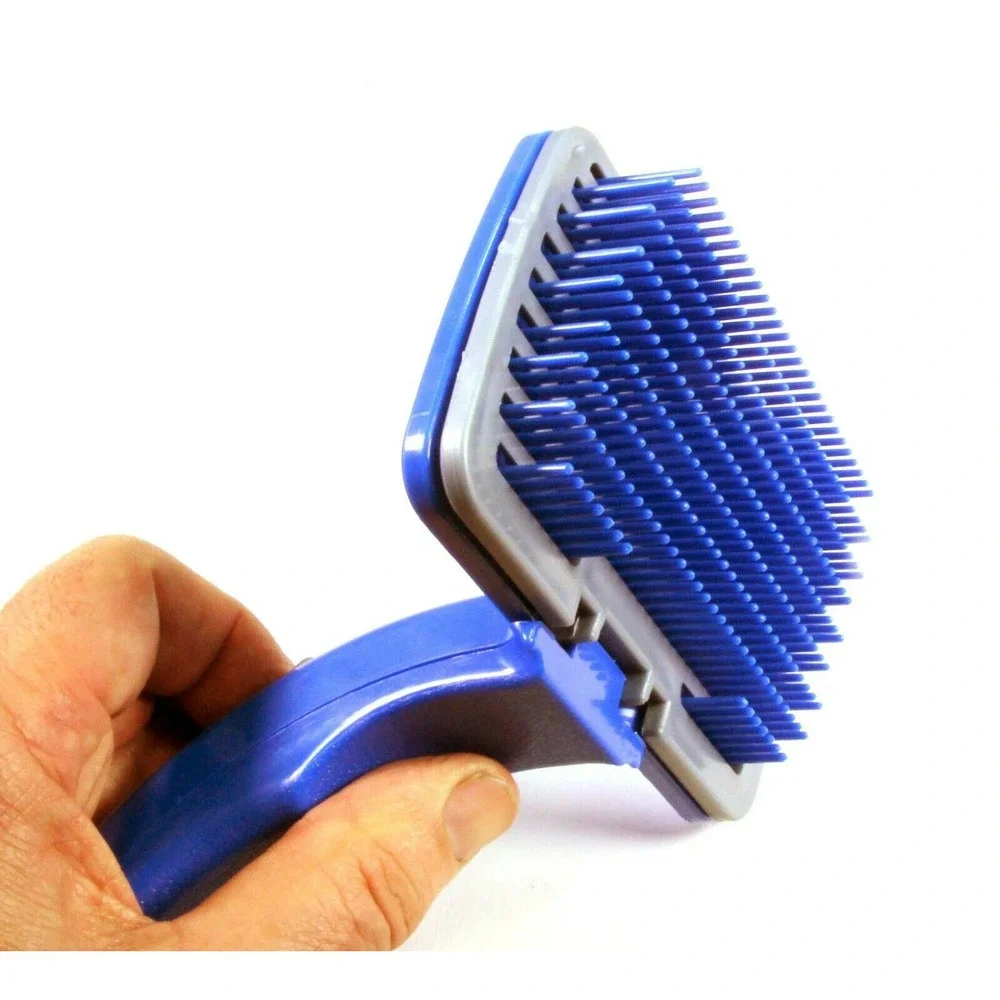 Pet Dog Cat Grooming Self Cleaning Slicker Brush Comb Shedding Tool Hair Fur